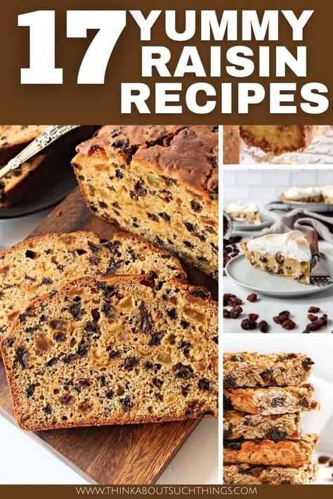 Have a bag of raisins in your house and don't know what to do with them? Well, here are 17 super yummy raisin recipes to try out. Raisin Recipes, Recipes To Try, Super Yummy, Sweet And Savory, Clean Recipes, Raisin, A Bag, Banana Bread, Look At