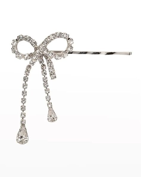 D4CN6 Jennifer Behr Mirabelle Crystal Bow Bobby Pin Jennifer Behr, Bobby Pin, Bow Hair, Hair Accessory, Bobby Pins, Hair Pins, Neiman Marcus, Swarovski Crystals, Diamond Necklace