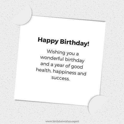 Birthday Wishes Motivational, Birthday Wishes For Coworker, Hbd Wishes, Happy Birthday Note, Birthday Wishes For Teacher, Happy Birthday 19, Wish Happy Birthday, Formal Quotes, Short Birthday Wishes