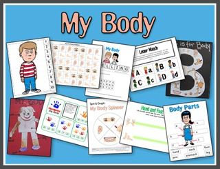 2 Teaching Mommies has a fun "My Body" printable unit for your Preschooler - Kindergartner.  In this fun set, your child will learn about the Letter B, ma My Amazing Body Preschool, Preschool Curriculum Free, Human Body Unit Study, Body Preschool, Theme Preschool, All About Me Preschool, Human Body Unit, Preschool Units, Amazing Body