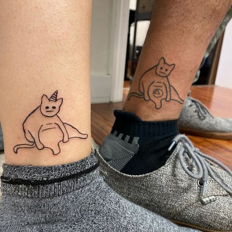 Fat Cat Tattoo, Black Cat Tattoo, Orlando Tattoo, Black Cat Tattoos, Sushi Cat, Cat Tattoos, E Tattoo, Symbol Tattoos, Fat Cat