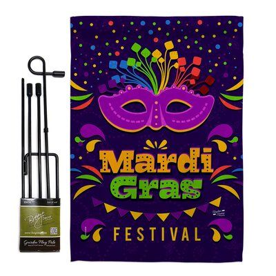 Mardi Gras Beautiful Garden Flag Set. Angeleno Heritage have variety of Garden Flag for all occasions. Uniquely design for hanging indoor or outdoor use. We are committed to offering you exceptional values. Our customers enjoy displaying our Garden Flag for longer periods. | Angeleno Heritage Mardi Gras Festival 2-Sided Polyester 18 x 13 in. Flag Set in Black/Green/Indigo, Size 18.5 H x 13.0 W in | Wayfair Mardi Gras Logo, Carnival Logo Design, Carnival Clipart, Mardi Gras Art, Mardi Gras Background, Mardi Grad, Carnival Background, Mardi Gras Festival, Fashion Vector