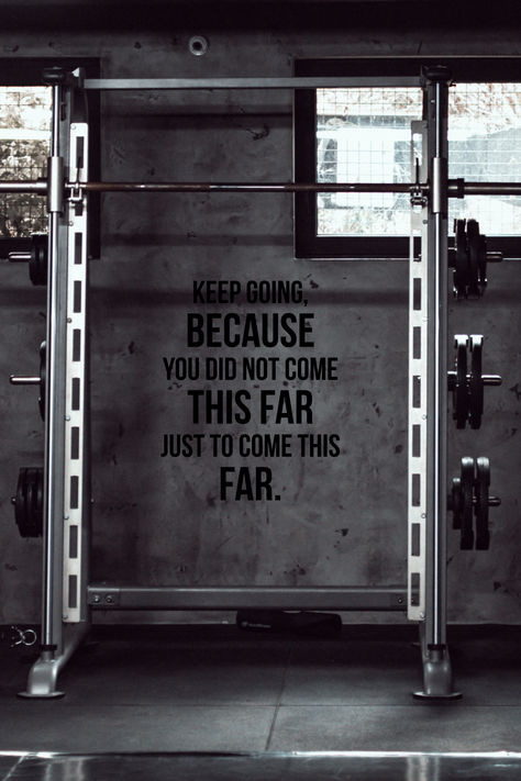 Enhance your workout space with our motivational fitness wall decal featuring the message Keep going because you did not come this far just to come this far. Perfect for home gyms, fitness studios, and personal training areas, this high-quality vinyl decal is easy to apply and remove. Stay motivated and push through your workouts with this daily reminder. Ideal for fitness enthusiasts, gym lovers, and anyone committed to their fitness journey. Motivational Song Lyrics, Quotes Keep Going, Gym Wall Stickers, Vintage Haircuts, Quote For Home, Fitness Studios, Be Focused, Motivational Songs, Gym Interior