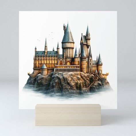 Hogwarts Castle Drawing, Hogwarts Art Castle, Harry Potter Castle, Harry Potter Painting, Castle Drawing, Castle Painting, Magic Castle, Hogwarts Castle, Potter Art