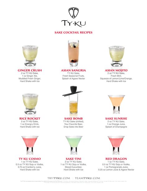 TY KU Sake Cocktail Recipes Sake Drinks Cocktails, Japanese Cocktail Bar, Japanese Cocktails Recipes, Asian Cocktails Recipes, Sake Cocktail Recipes, Soju Cocktails, Sake Drinks, Asian Cocktails, Sake Cocktails