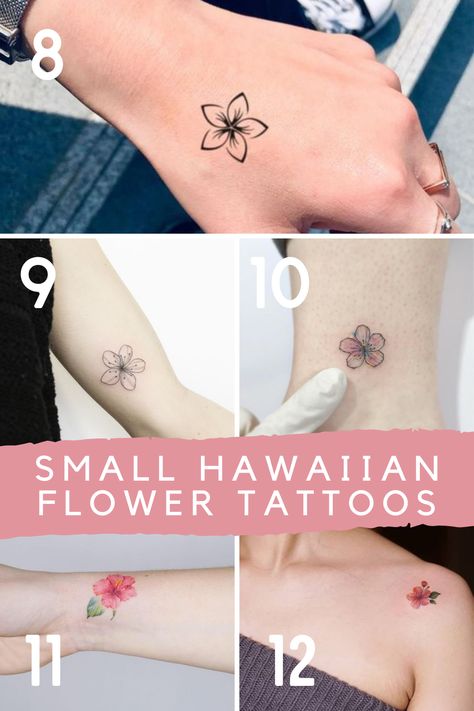 23 Stunning Hawaiian Flower Tattoos + Meaning - tattooglee Hawaiian Flower Tattoo, Hawaii Flower Tattoos, Hawaiian Tattoo Meanings, Tropisches Tattoo, Tropical Flower Tattoos, Hawaiian Flower Tattoos, Plumeria Tattoo, Hibiscus Flower Tattoos, Tropical Tattoo