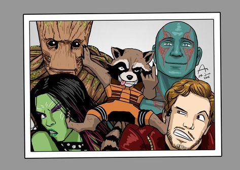 Groot Baby, Drawing Marvel, Art Galaxie, Galaxy Drawings, People Cartoon, Guardian Of The Galaxy, Marvel Fanart, Draw People, Drawing Cartoon Characters