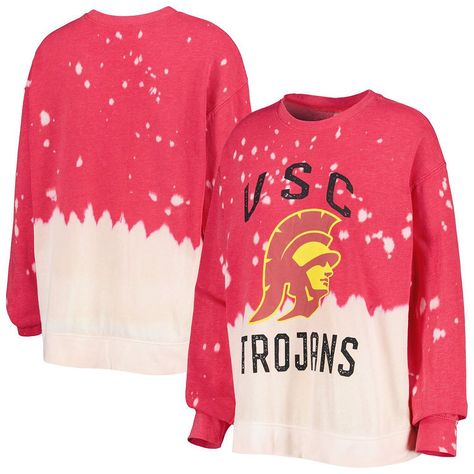 Trojans Football, Gameday Couture, Twice As Nice, Usc Trojans, Gameday Outfit, Sweatshirts Online, Lightweight Tops, Dip Dye, Knit Collar