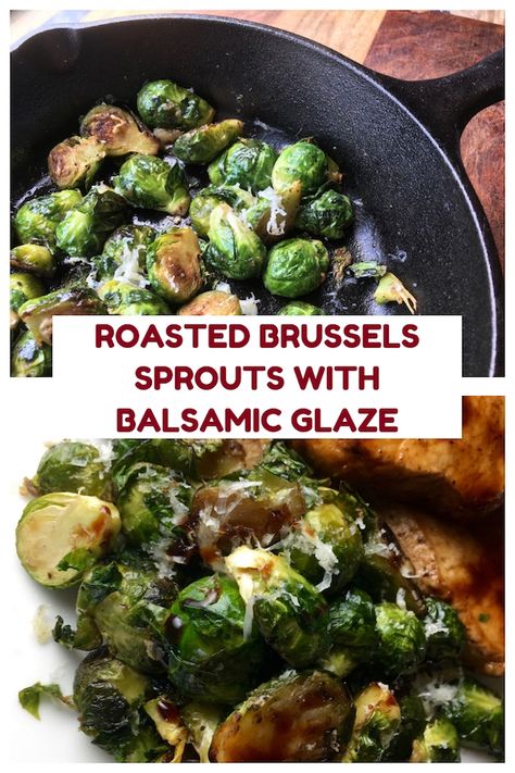 Brussel Sprouts With Balsamic Glaze, Roasted Brussel Sprouts With Balsamic, Balsamic Glaze Brussel Sprouts, Roasted Brussels Sprouts With Balsamic, Roasted Brussel Sprouts Oven, Balsamic Glaze Recipes, Brussel Sprout Recipes Roasted, Sprouts Recipe, Holiday Sides