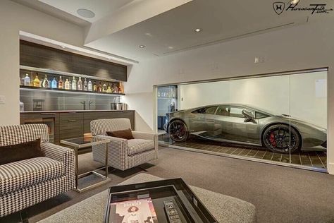 Small Office Design Interior, Garage To Living Space, Garage Design Interior, Luxury Garage, Luxury Beach House, Cars Room, Garage Remodel, Modern Garage, Office Garage