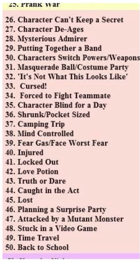 Pick a number 1-100 and BOOM writing prompt part 2 Roleplay Ideas Plots, Pick A Number, Roleplay Ideas, Writer Humor, Character Prompts, Prompt List, Writing Prompts For Kids, Silly Kids, Writing Prompts For Writers