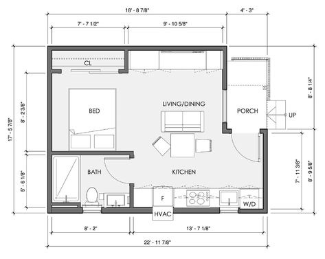 Garage Conversions Los Angeles Accessory Dwelling Units - Granny Flats Garage To Apartment Conversion, Garage Conversion Floor Plans, Adu Inspiration, Studio Adu, Garage Conversion Granny Flat, Garage Layout, Adu Ideas, Traditional Korean House, Korean House