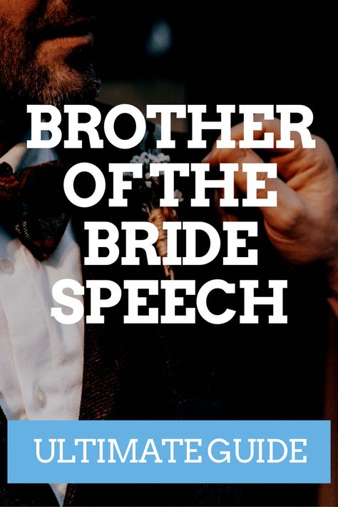 BROTHER OF THE BRIDE SPEECH #bestmanspeech Bride Speech Examples, Wedding Toast Speech, Wedding Speech Quotes, Bride Wedding Speech, Speech Quotes, Brother Of The Bride, Wedding Toast Samples, Speech Quote, Best Man Wedding Speeches