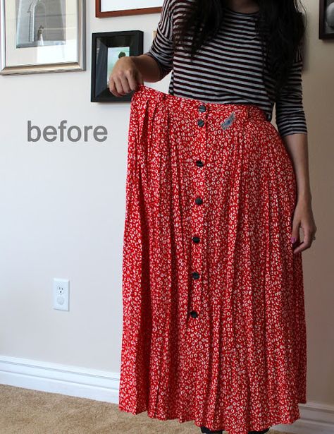 THE SISTERS BLOG: high-low skirt tutorial Girly Crafts, Skirt Tutorial, High Low Skirt, Sewing Skirts, The Sisters, Lovely Day, Rolled Hem, Leaf Necklace, One Inch