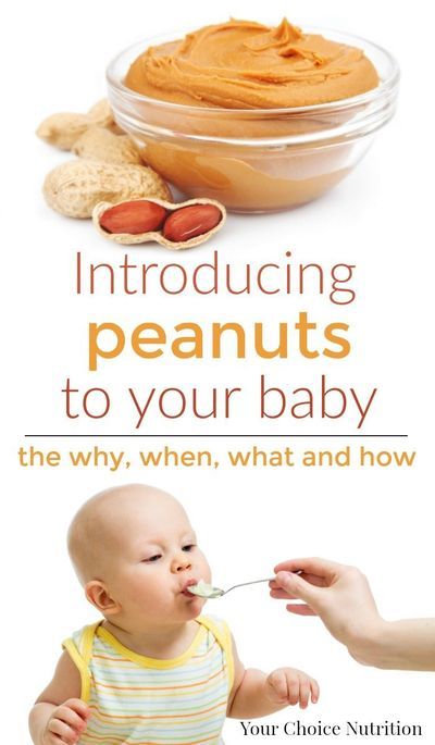 Introducing Peanuts to Your Baby - Your Choice Nutrition Infant Peanut Butter Recipes, Peanut Butter Baby, Teething Biscuits, Feeding Baby, Peanut Allergy, Baby Puree Recipes, Baby Puree, Peanut Butter Powder, Baby Eating