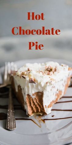 Frozen Hot Chocolate Pie, Hot Cocoa Pie, Hot Chocolate Pie, Basil Tofu, Chocolate Poster, Crockpot Vegan, Chocolate Mousse Pie, Mousse Pie, Meals Vegan