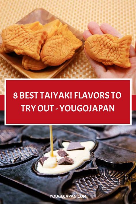 The delectable fish-shaped waffle treat is a tasty snack with a creamy center, oozing various delicious fillings from chocolate to custard flavors. Taiyaki Fillings, Custard Taiyaki, Taiyaki Aesthetic, Custard Flavors, Taiyaki Recipe, Sweet Red Bean Paste, How To Make Waffles, Azuki Bean, Matcha Chocolate