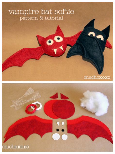 Bat Sewing Pattern Simple, Plush Bat Pattern, Vampire Sewing Pattern, Free Plush Sewing Patterns Bat, Diy Bat Plush, Stuffed Bat Pattern, Bat Toy Sewing Pattern, Sewing Patterns Halloween, Bat Stuffed Animal Pattern Free