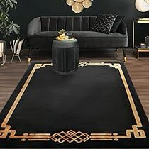 Cream Black And Gold Rug, Black And Gold Area Rug, Black And Gold Rug, Gray Black And Gold Area Rug, Wicker Pendant Light, Luxury Plan, Natural Furniture, Entry Design, Online Interior Design Services