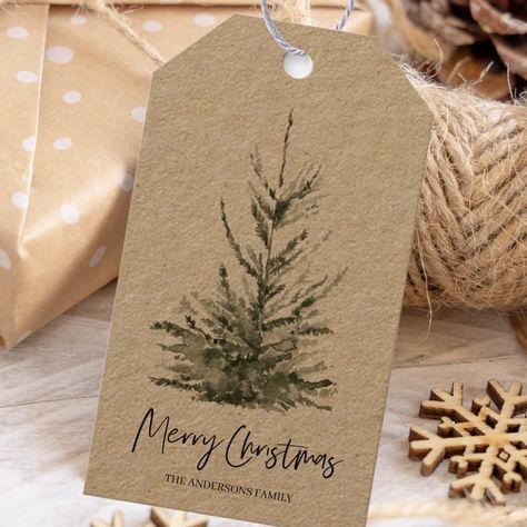 Christmas Green  Tree | Merry Christmas Painted Wooden Gift Tags, Watercolor Gift Tags Christmas, Christmas Gifts With Cricut, Christmas Decor Church, Christmas Church Decorations, Christmas Tag Ideas, Christmas Tags Diy, Watercolor Christmas Tags, Homemade Christmas Gift Tags