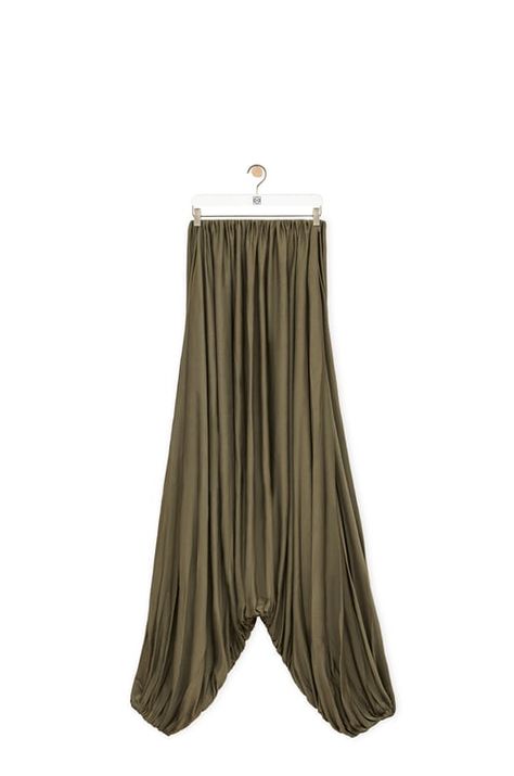 Loewe Trousers, Draped Trousers, Loden Green, Airport Fashion, Shorts For Women, Side Zip, Online Store, Women Wear, Trousers