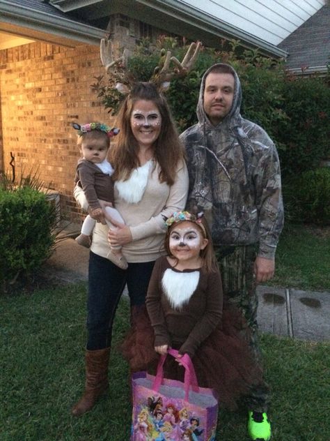 Deer Family and the Hunter Deer And Hunter, Baby Deer Costume, Deer Halloween Costumes, Family Halloween Costume, First Halloween Costumes, Deer Costume, Costumes For Halloween, Deer Family, Halloween 2016