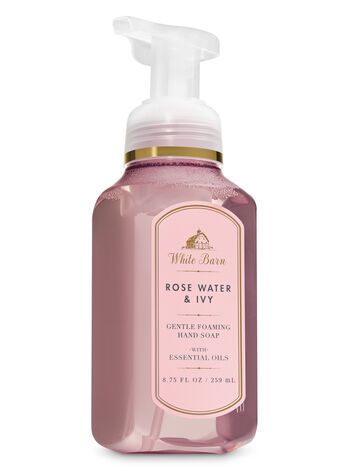 Rose Water & Ivy Gentle Foaming Hand Soap - White Barn | Bath & Body Works Essential Oil Hand Soap, Bath N Body Works, Bath And Body Work, Bath And Body Works Perfume, Rose Soap, Foam Soap, Foaming Hand Soap, Rose Scented Products, Bath And Bodyworks