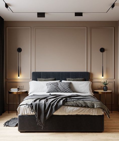 These bedrooms balance trends with timelessness to inspire a spectacular—and relaxing—space. Small Room Interior Design Bedroom, Primary Bedroom Ideas Luxury, Soft Glam Bedroom Ideas, Wall Ideas For Small Bedroom, Suite Bedroom Luxury, B&b Bedroom, Kimpton Hotel Room, Small Apartment Master Room, Hotel Room Wall Color