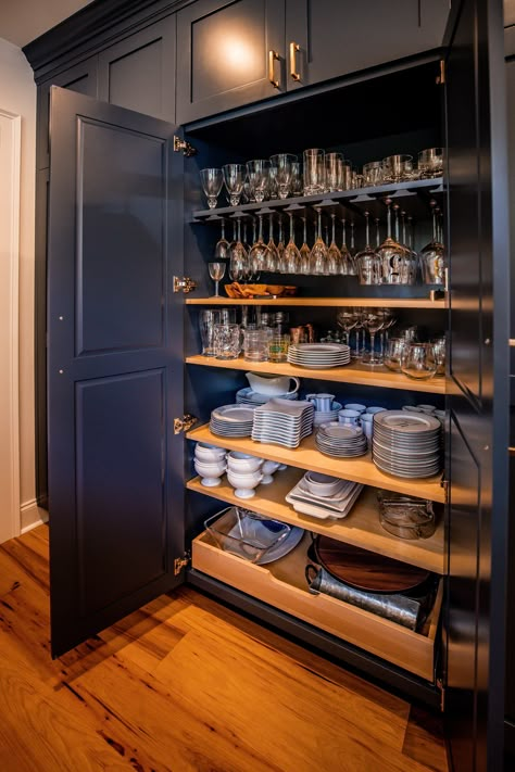 Residential Construction Company Serving PA, MD & NJ - Weaver Joanne Gaines Kitchens, Scullery Organization Ideas, China Storage Ideas, Dish Storage Ideas, Cabinet Storage Ideas, Desain Pantry, Kitchen Ideas Dark Cabinets, Kitchen Ideas Dark, Kitchen Pantry Design