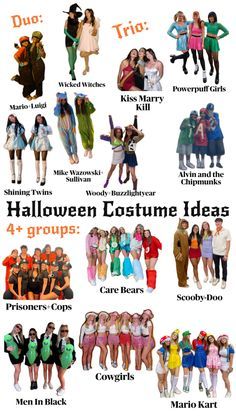 Fashion: #fashion, #style, #outfitinspiration, #beauty Two Person Halloween Costumes, Fun Halloween Outfits, Cheerleader Halloween Costume, Family Themed Halloween Costumes, Groups Of 4, Costume Ideas For Duos, Trio Costumes, Twin Halloween, Twin Halloween Costumes