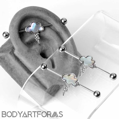 Industrial Bar Earring, Body Jewerly, Bar Earring, Industrial Jewelry, Industrial Barbell, Industrial Piercing, Usa Jewelry, Body Jewelry Piercing, Stormy Weather