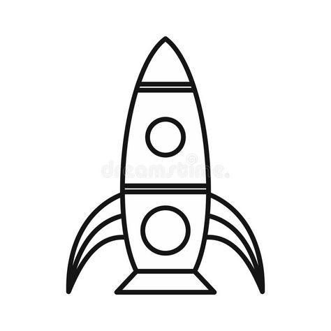 Rocket icon, outline style vector illustration Illustration Style, Background Illustration, Styled Stock, Rocket, Stock Illustration, White Background, Stock Vector, Vector Illustration, Product Launch