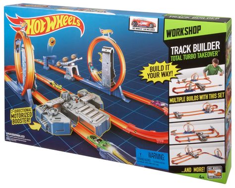 AmazonSmile: Hot Wheels Track Builder Total Turbo Takeover Track Set: Toys & Games Hot Wheels Track Builder, Kids Presents, Ultimate Garage, Hot Wheels Track, Hot Wheels Toys, Mattel Hot Wheels, Building For Kids, Toy For Kids, Slot Car