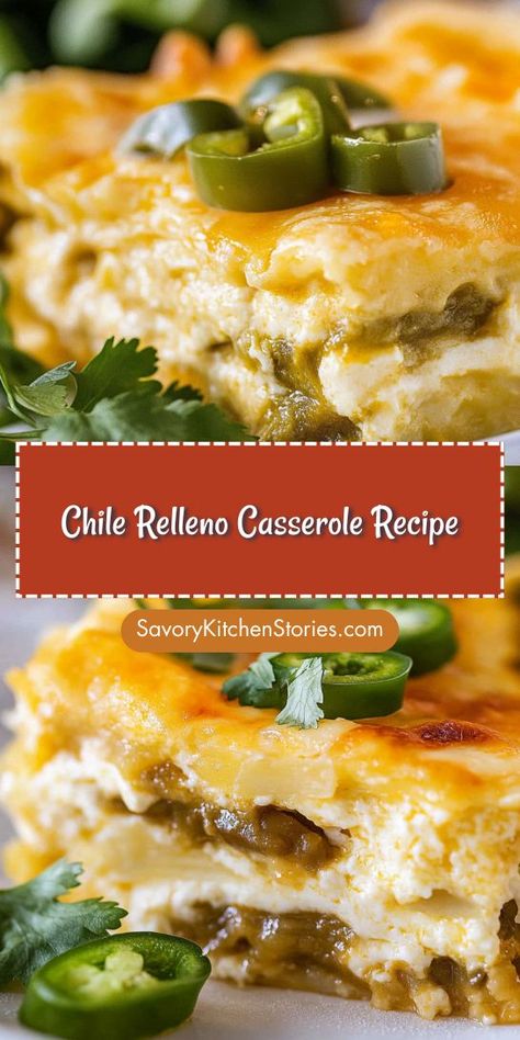 Need an easy and comforting casserole to warm your family’s hearts? The Chile Relleno Casserole Recipe features savory ground beef and roasted peppers for a delightful meal. Save this recipe for a go-to option that will elevate your ground beef repertoire and please every palate! Easy Chile Relleno Recipe, Relleno Casserole Recipe, Chile Relleno Casserole Recipe, Easy Chile, Chile Relleno Recipe, Mexican Food Recipes Appetizers, Relleno Casserole, Chile Relleno Casserole, Mexican Breakfast Recipes