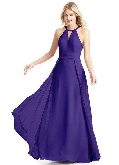 high-neck-violet-bridesmaid-dress Grape Bridesmaid Dresses, Plum Bridesmaid Dresses, Bridesmaid Dresses Azazie, Purple Bridesmaid Dresses, Azazie Bridesmaid Dresses, Bridesmaids Dresses, Color Of The Year, Wedding Things, Shades Of Purple