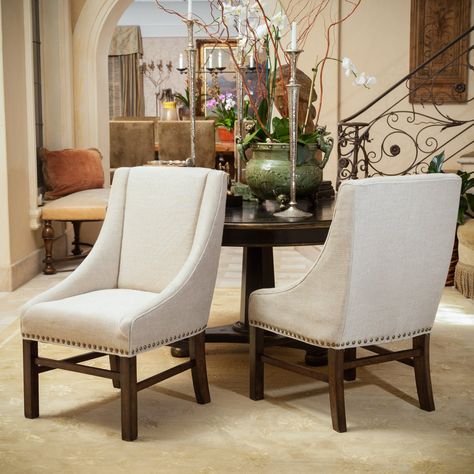 Caden Fabric Parsons Dining Chair - Set of 2 Beige Dining Chair, Parsons Dining Chairs, Occasional Seating, Traditional Dining, Contemporary Fabric, Christopher Knight, Upholstered Side Chair, Fabric Dining Chairs, Upholstered Fabric