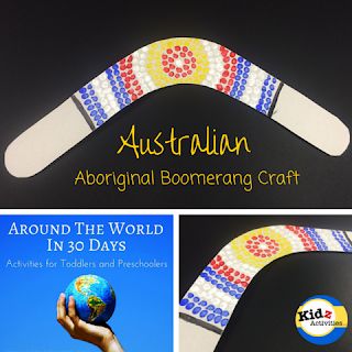 Boomerang Craft, Around The World Crafts For Kids, Diversity Activities, Multicultural Activities, Tiny Bites, Australia Crafts, Mini Adventures, Global Studies, Around The World Theme