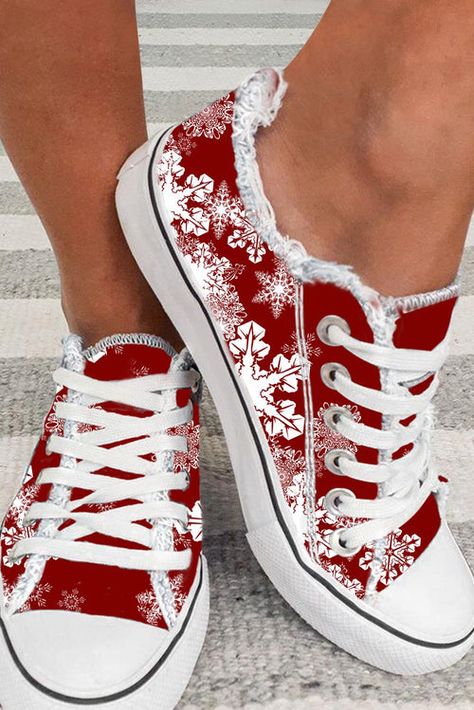 Jean Bracelets, Christmas Toes, Candy Cane Gifts, Festival Shoes, Snowflake Print, Christmas Shoes, Shoes Diy, School Holiday, Merry Christmas Santa