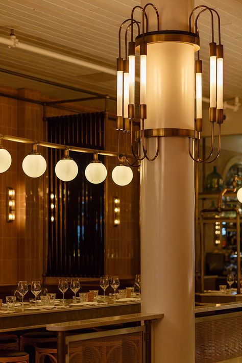 Column Design Ideas, Column Decoration Ideas, Restaurant Lighting Design, Column Ideas, Column Decoration, Column Lights, Wooden Ceiling Design, Column Lighting, Interior Columns