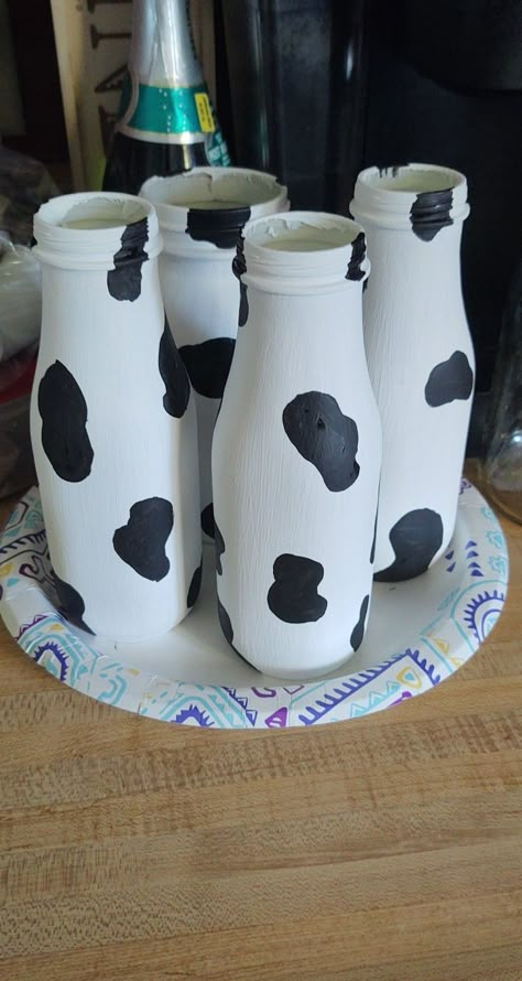 Cow Print Milk Bottle, Cow Print Party Centerpieces, Cow Theme Centerpieces Birthday, Cow Birthday Party Centerpieces, Cow Print Dessert Table, Cow Print Party Decorations, Cow Print 1st Birthday Girl, Cow Print First Birthday Girl, Cow Print Treats