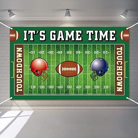 Amazon.com : Football Field Backdrop Decoration for Football Themed Birthday Party Background Baby Shower Decor Photography Banner : Electronics Outdoor Football Party, Football Themed Birthday Party, Photography Banner, Football Party Decorations, Baby Shower Party Games, Fest Temaer, Background Baby, Football Theme Party, Birthday Party Background