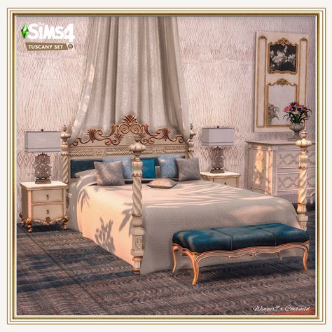 Tuscany Set Part I - Winner9 x Cowbuild 🌺 | Winner9 sur Patreon Ts4 Canopy Bed Cc, Sims 4 Royal Nursery Cc, Sims4 Cc Royal Furniture, Sims 4 Royal Cc Furniture Patreon, Sims 4 Neoclassical Cc, Sims 4 Royal Bedroom, Sims 4 Cc Rococo Furniture, The Sims 4 Cc Royal Furniture, Sims 4 Princess Bed