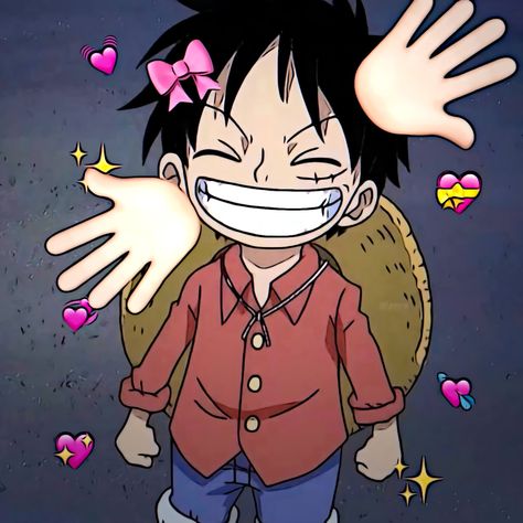 Luffy Cute Pfp, Luffy Cute Icon, Luffy Blushing, One Piece Luffy Icon, Luffy Cute, Luffy Kid, Soyeon Icons, Hello Kitten, Luffy Icon