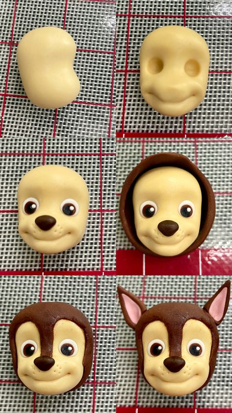 Paw Patrol Fondant Cake, Paw Patrol Fondant Figures Tutorial, Paw Patrol Fondant Figures, Chase Cake Paw Patrol, Paw Patrol Chase Cake, Chase Cake, Paw Patrol Cake Pops, Modeling Chocolate Figures, Paw Patrol Birthday Party Cake