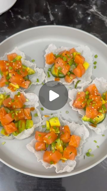 Angelie Pench on Instagram: "Salmon rice paper puffs" Rice Paper Wraps, Salmon Rice, Salmon And Shrimp, Shrimp And Rice, Salmon And Rice, April 13, Smoked Salmon, Rice Paper, Fried Rice