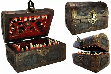 Mimic dice chest Mimic Chest, Storage Box With Lock, Dice Storage, Dice Holder, Dragon Dies, Dungeons And Dragons Dice, Dice Box, Dragon Toys, Dice Tray