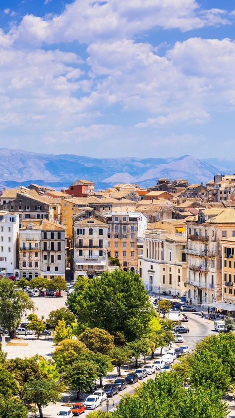 Corfu Town, Travel Greece, Corfu Greece, Greece Islands, Panoramic View, Corfu, Jar Crafts, Greece Travel, Old Town