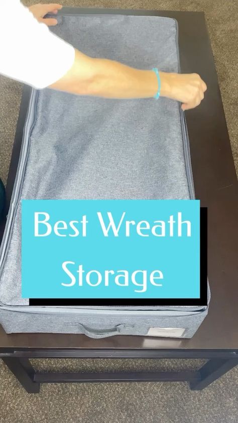 My favorite wreath storage box! Holds several wreaths safely & box is easy to store. 🎄🎃🐣 How To Store Wreaths Storage, Wreath Storage Ideas, Storing Wreaths, Wreath Storage, Organizing Tips, Storage Ideas, Organization Hacks, Storage Box, Bag Storage