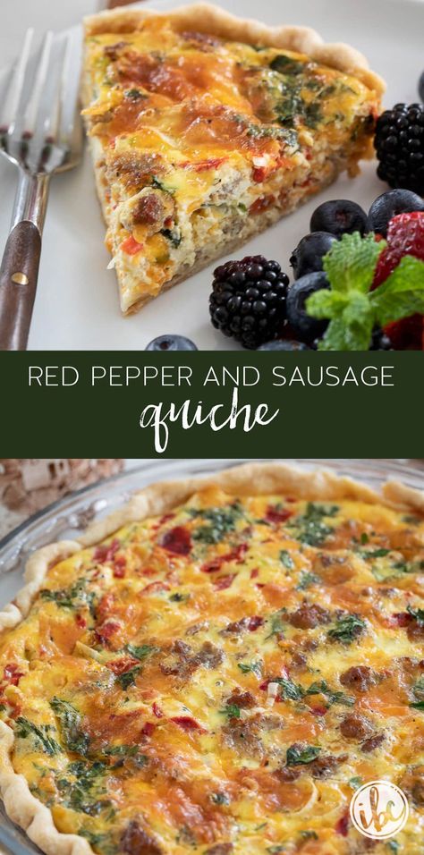 Italian Sausage Sweet Red Pepper Quiche, Sausage Potato Quiche, Chorizo Quiche Recipes, Western Quiche Recipes, Quiche Recipes Sausage, Spicy Quiche, Quiche With Peppers, Italian Sausage Quiche, Chorizo Quiche