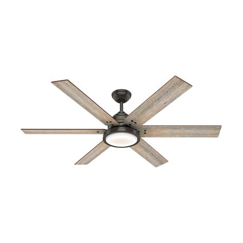 Great Room Ceiling Fan, Great Room Ceiling, Farmhouse Style Ceiling Fan, Ceiling Fan Direction, 60 Inch Ceiling Fans, Rustic Ceiling Fan, Vista House, Angled Ceilings, Hunter Ceiling Fans